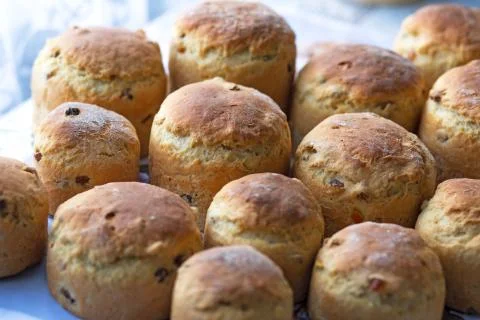 Easter, Easter cupcakes, Easter homemade bread Stock Photos