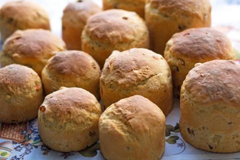 Easter, Easter cupcakes, Easter homemade bread Stock Photos