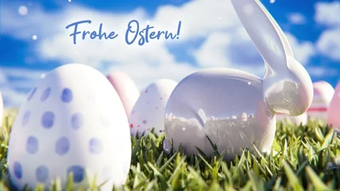 Easter with Easter eggs - animation on green field Stock-Footage 167704271