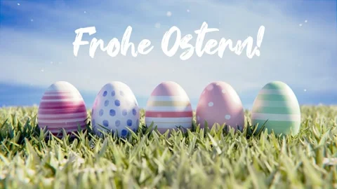 Easter, Easter eggs, Happy Easter or Easter greetings Stock Footage 167383782