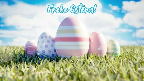 Easter, Easter eggs, Happy Easter or Easter greetings Stock Footage 167514162
