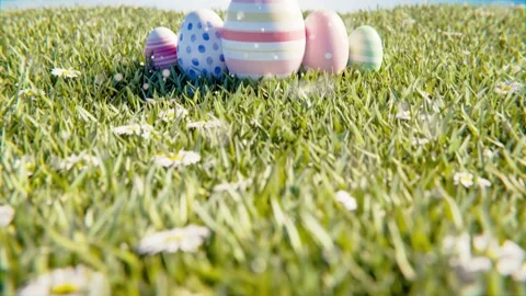 Easter, Easter eggs, Happy Easter or Easter greetings Видео 167514163
