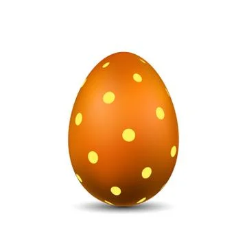 Easter egg 3D icon. Cute color egg, isolated white background. Bright realist Stock-Illustration