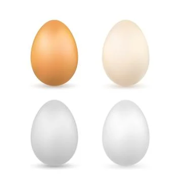 Easter egg 3D icons. Realistic bright and pastel eggs set isolated white back Illustrazione stock