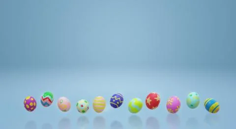 The Easter egg  3d rendering for holiday content. Stock Illustration