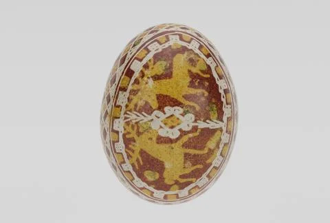 Easter egg 3d rendering on white background minimal 3d illustration Stock Illustration