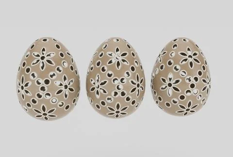 Easter egg 3d rendering on white background minimal 3d illustration Stock Illustration