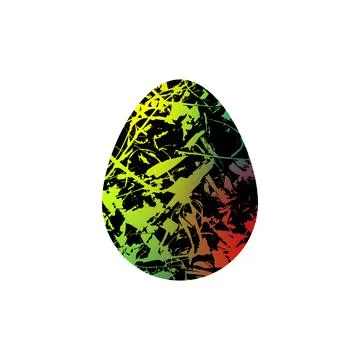 Easter egg with an abstract pattern. Vector isolated illustration on white Stock Illustration
