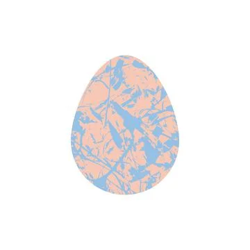 Easter egg with an abstract pattern. Vector isolated illustration on white Stock Illustration