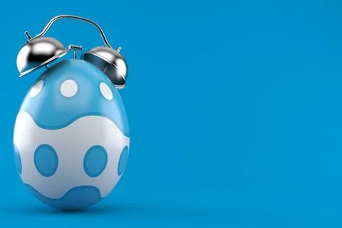Easter egg with alarm clock Stock Illustration