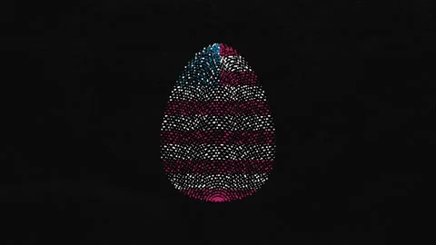  Easter egg with American flag animation Stock Footage 150058010