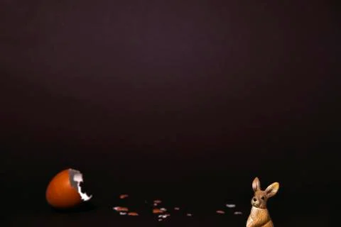 Easter egg and bunny 库存照片