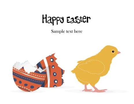 Easter egg and chick. vector, eps8 Stock Illustration