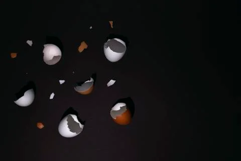 Easter egg and eggshell Stock Photos