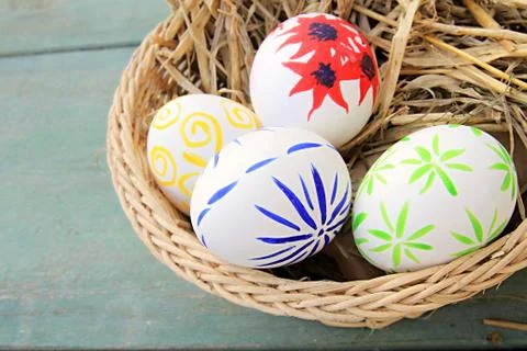 Easter egg with art design Stock Photos