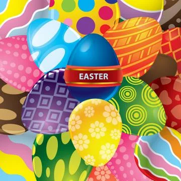 Easter egg background Stock Illustration
