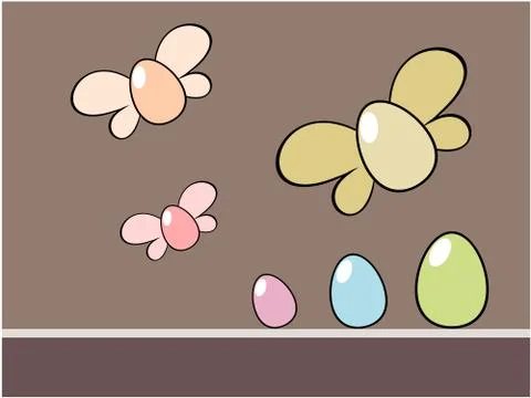 Easter egg background illustration 스톡 일러스트