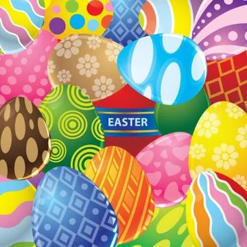Easter egg background vector Stock Illustration