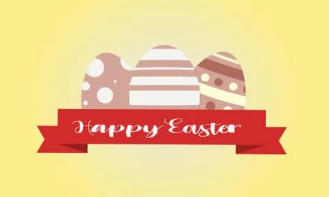 Easter egg banner Stock Illustration