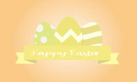 Easter egg banner Stock Illustration