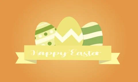 Easter egg banner Stock Illustration