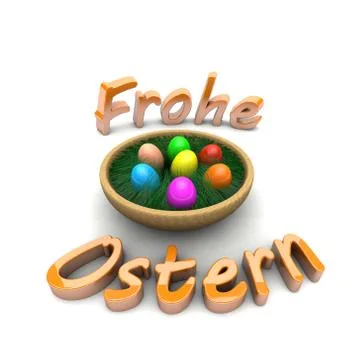 The easter egg in the basket. happy easter Illustrazione stock