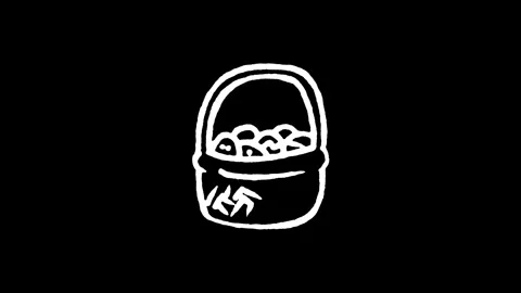 Easter Egg Basket Icon Video stock 346822432