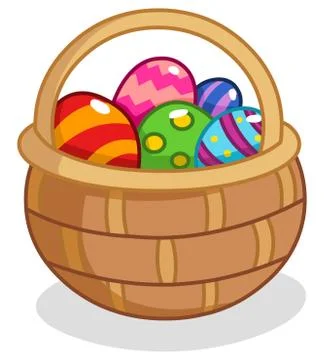 Easter egg basket Stock Illustration