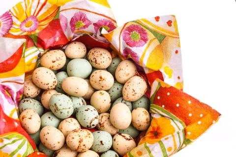 Easter Egg in Basket Stock Photos