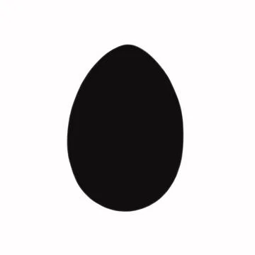 Easter egg - black isolated on white background. Stock Illustration
