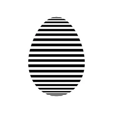 Easter egg - black striped pattern Stockillustratie