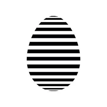 Easter egg - black striped pattern Stockillustratie