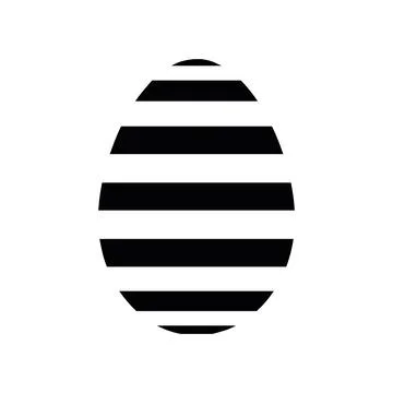 Easter egg - black striped pattern 库存插图