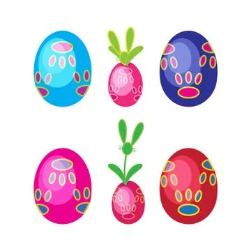 Easter egg Blue and Red Stock Illustration