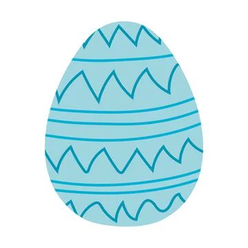 Easter egg with blue lines Stock Illustration