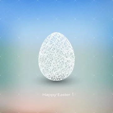 Easter egg on blurred background with place for your text Stockillustratie