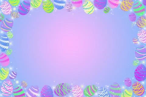 Easter Egg Border 스톡 일러스트