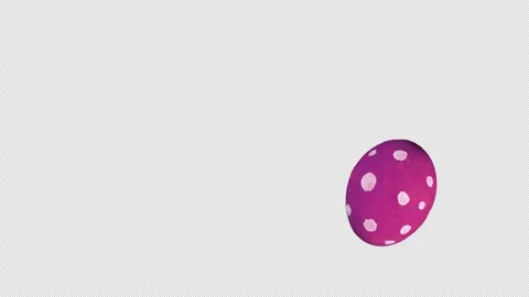 Easter Egg Bouncing Screensaver Pink Dots Pattern Alpha Channel 15 Degree Stock Footage 303705783