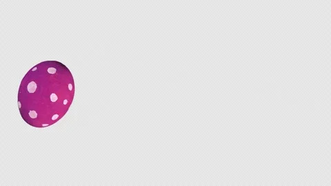 Easter Egg Bouncing Screensaver Pink Dots Pattern Alpha Channel 45 Degree Stock Footage 303706050
