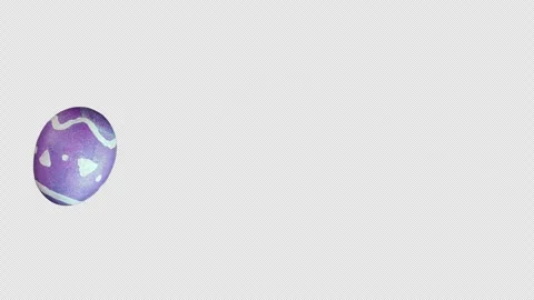 Easter Egg Bouncing Screensaver Violet Triangles Pattern Alpha Channel 45 De Video stock 303705939