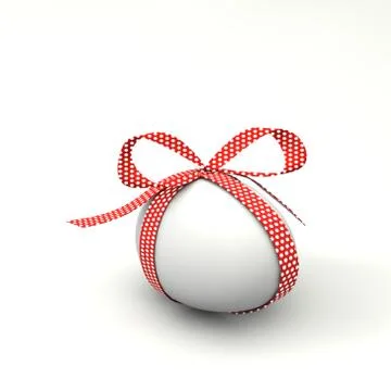 Easter egg with bow Stock Illustration