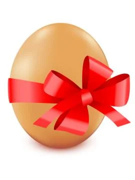 Easter egg with bow Stock Illustration