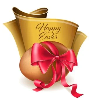Easter egg with bow Illustrazione stock
