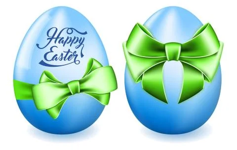 Easter egg with bow Stock Illustration