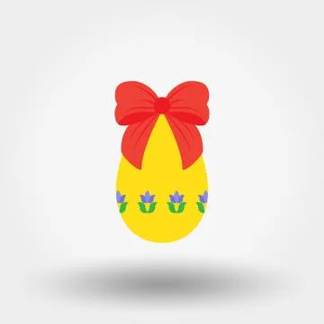 Easter egg with bow Stock Illustration