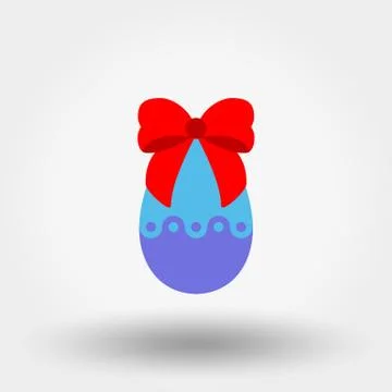 Easter egg with bow Stock Illustration