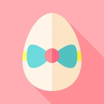 Easter egg with bow-knot Stock Illustration