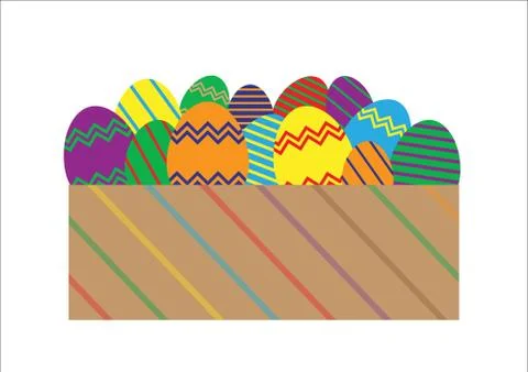 Easter Egg Box Stock Illustration