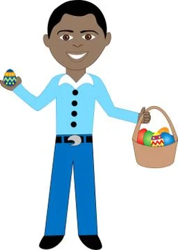 Easter Egg Boy  Stock Illustration