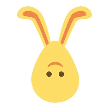 An Easter egg with bright emotions and bunny ears. Easter holiday concept Stock Illustration